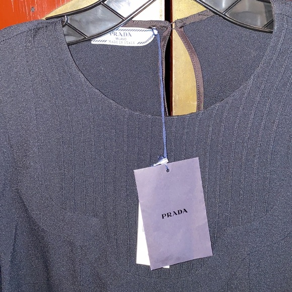New with tags Prada black detailed blouse sz 46 - Picture 6 of 10